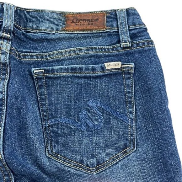 Anoname Jeans Capri Medium Wash Straight Low Rise Women's Size 30 - Picture 3 of 11